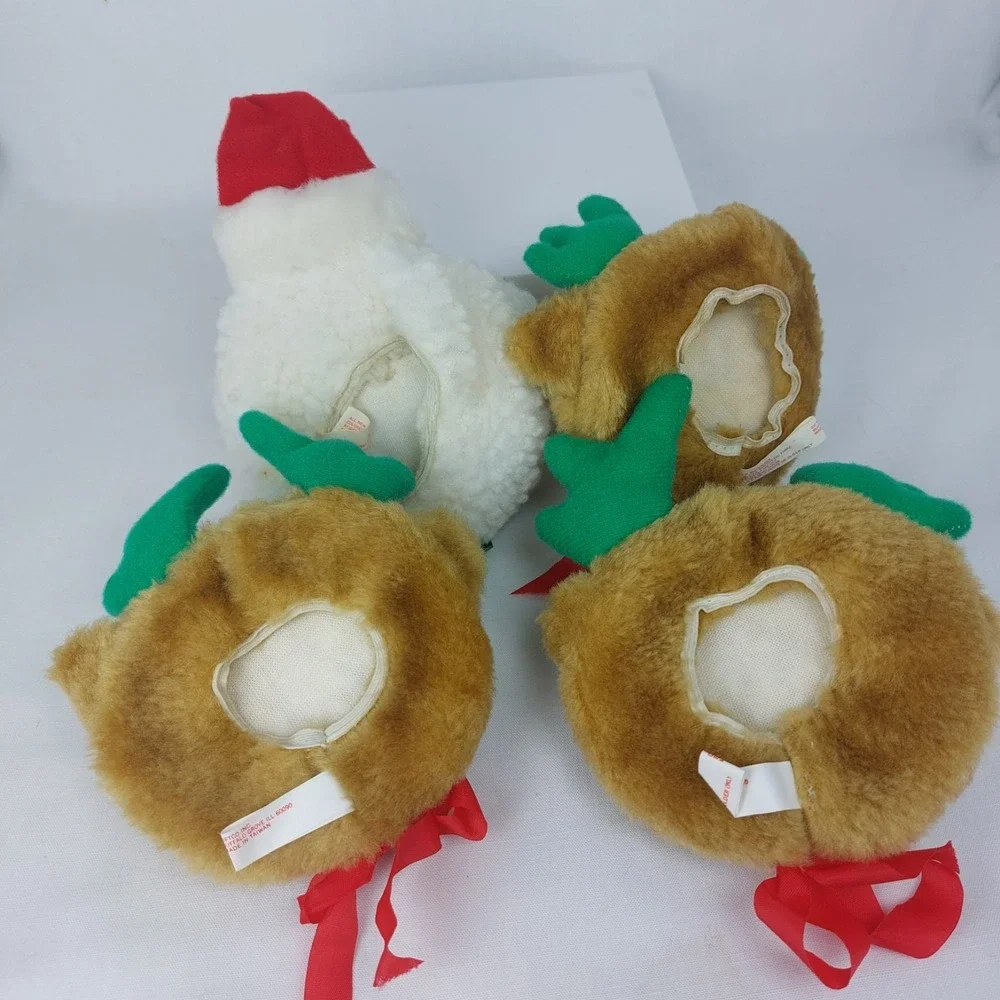 8 Vintage Christmas‎ Door Knob Covers Knobbies Bear Lamb Handmade Wreath Crochet